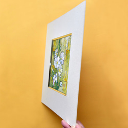 【花の気持-5】不透明水彩　ジークレー・オリジナル版画 180×180ｍｍサイズ〜 5枚目の画像