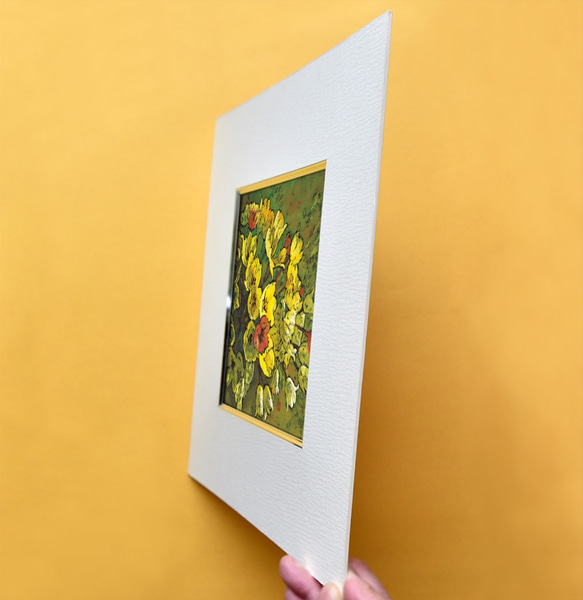 【花の気持-6】不透明水彩　ジークレー・オリジナル版画 180×180ｍｍサイズ〜 5枚目の画像