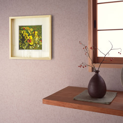 【花の気持-6】不透明水彩　ジークレー・オリジナル版画 180×180ｍｍサイズ〜 7枚目の画像