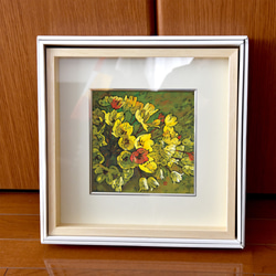 【花の気持-6】不透明水彩　ジークレー・オリジナル版画 180×180ｍｍサイズ〜 10枚目の画像
