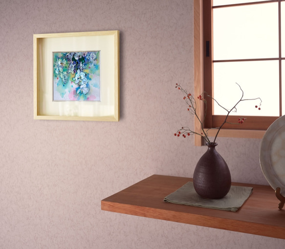 【気ままに咲く-2】不透明水彩 　ジークレー・オリジナル版画 180×180ｍｍサイズ〜 8枚目の画像
