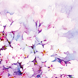 【春の便り】透明水彩　ジークレー・オリジナル版画　F3サイズ〜 2枚目の画像