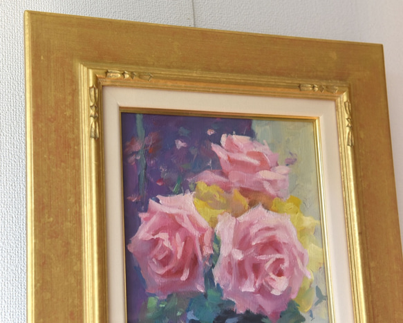 【幸せの香り】 油絵原画　F3サイズ 一点物　イーゼル付 豪華プレゼント付き 10枚目の画像