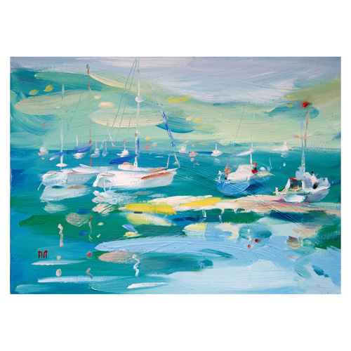 憩い-3】油絵原画 F4サイズ 一点物 豪華プレゼント付き 絵画
