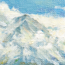 「雲中富士」ミニ油絵原画　額付き・特典付き 7枚目の画像