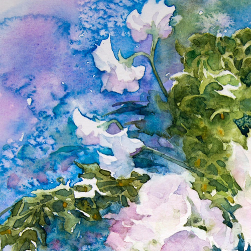 祈りを込めて】水彩原画 一点物 額縁付き 豪華プレゼント付き
