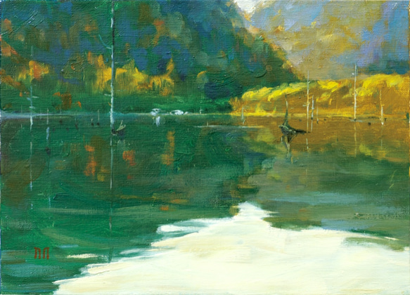 原画　一点もの　白い花-F10 油彩 額縁込み 原画一点もの白い花-F10 油彩 額縁込み