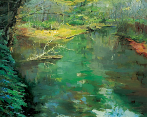 晩秋の色合い】油絵 ジークレー・オリジナル版画 F3サイズ〜 版画