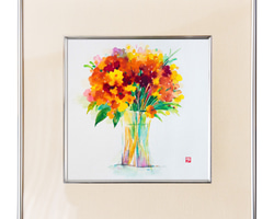 油絵 絵画 【コスモスの丘】 絵画 HR 通販 16738590｜Creema