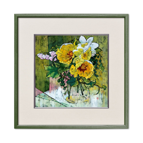 高田桜」絵画 / 不透明水彩画(ガッシュ Gouache) - Tami Azuma
