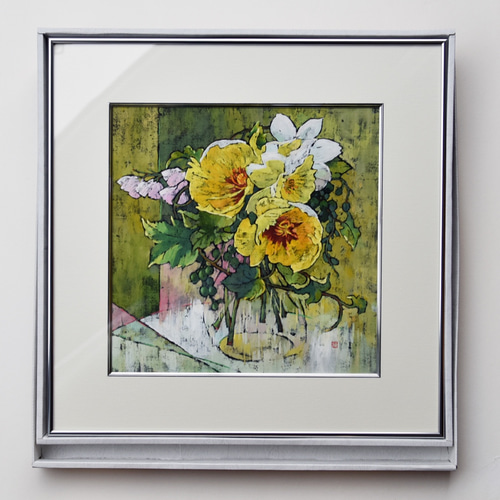 叶えた夢」不透明水彩 ジークレー・オリジナル版画 180×180mmサイズ