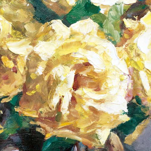 光を添える】 油絵原画 SSMサイズ 一点物 額縁付 豪華プレゼント