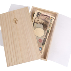 【送別ギフト2024】　お札入れ用桐箱（一万円入れ用）[日本製]ご祝儀に桐箱を※寿箔付きはじめました！ 1枚目の画像