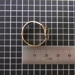 4個入り指輪　リング　ねじり　特殊　丸皿　皿　調整　可能　約　17　号　部材　素材　パーツ　-245ゴールド　皿 10m 6枚目の画像
