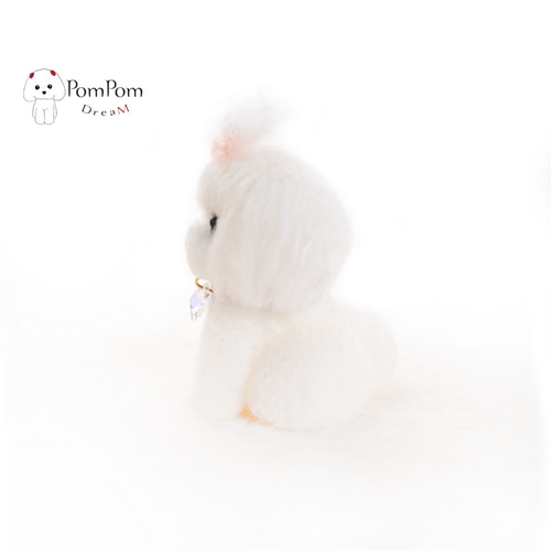 受注制作】マルチーズ Mサイズ トップノット うちの子 わんこ グッズ