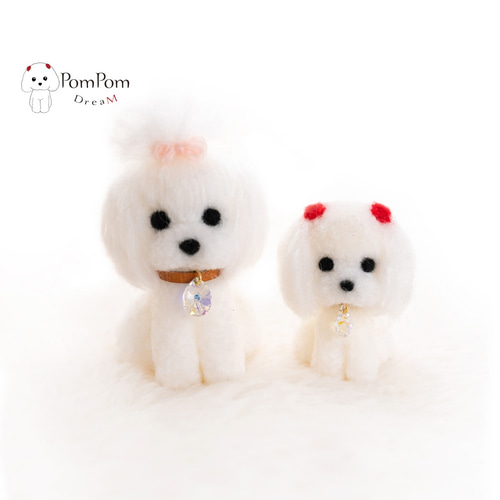 受注制作】マルチーズ Mサイズ トップノット うちの子 わんこ グッズ