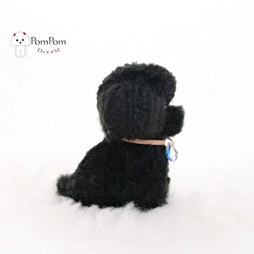 テディベア ハンドメイド 作家 ai bear トイプードル 犬 16㎝ わんこ 受注制作】トイプードル Sサイズ テディーベアカット ブラック 黒