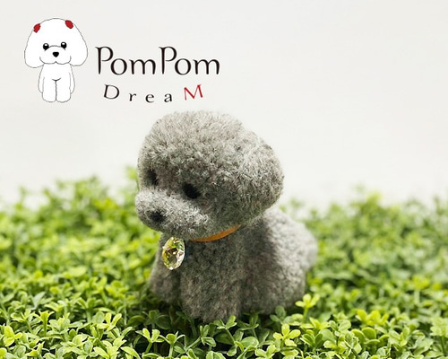 テディベア ハンドメイド 作家 ai bear トイプードル 犬 18㎝ わんこ テディベア ハンドメイド ai bear 作家 トイプードル 18