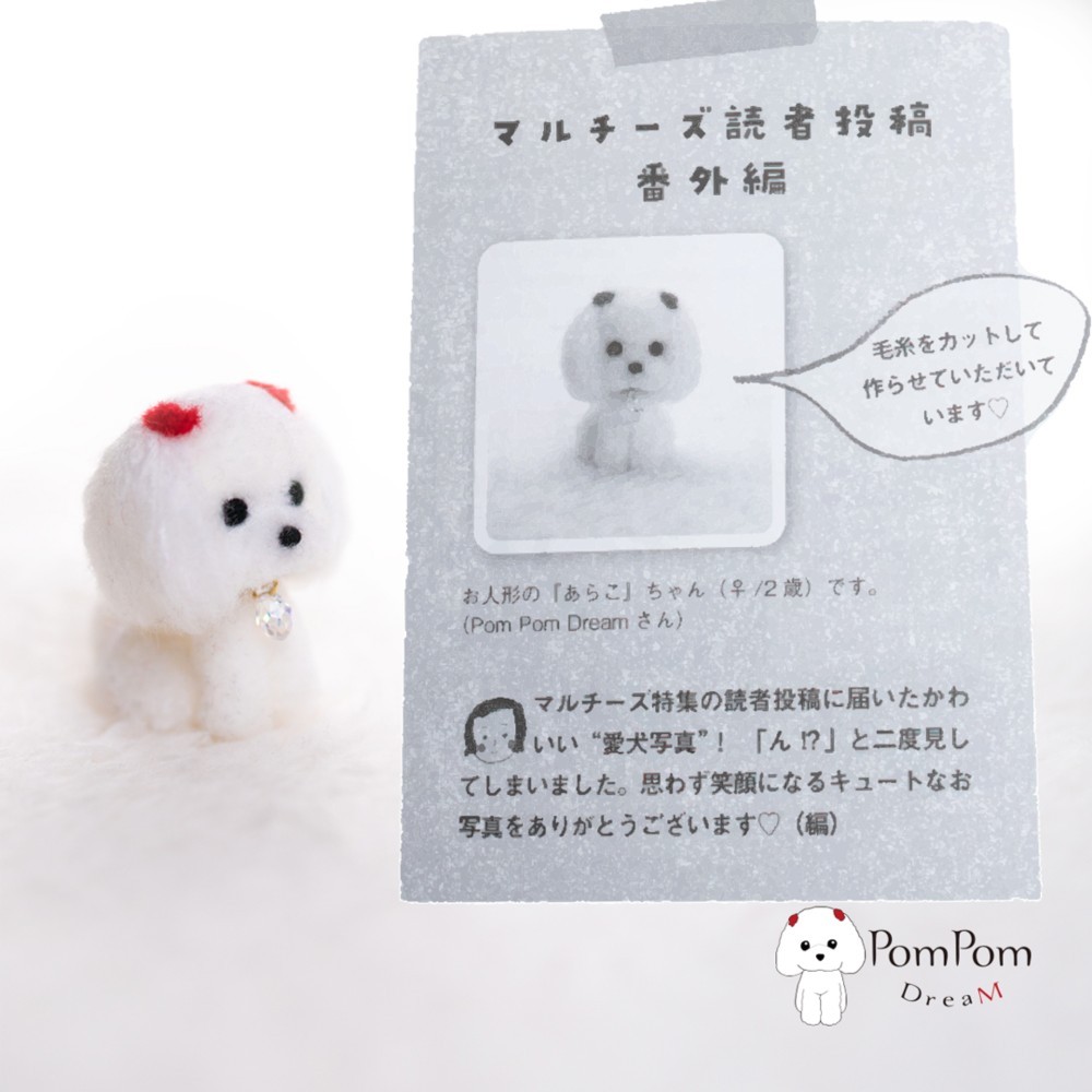 【受注制作】araco(あらこ)　Sサイズ PomPom Dream看板犬