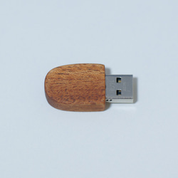 マホガニー 天然木 USBメモリ 16GB 無垢材 5枚目の画像
