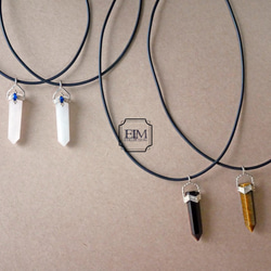 E I M Collection 半寶石專賣天然原礦石設計款天然黃虎眼石靈擺吊墜·贈皮繩項鍊 第3張的照片