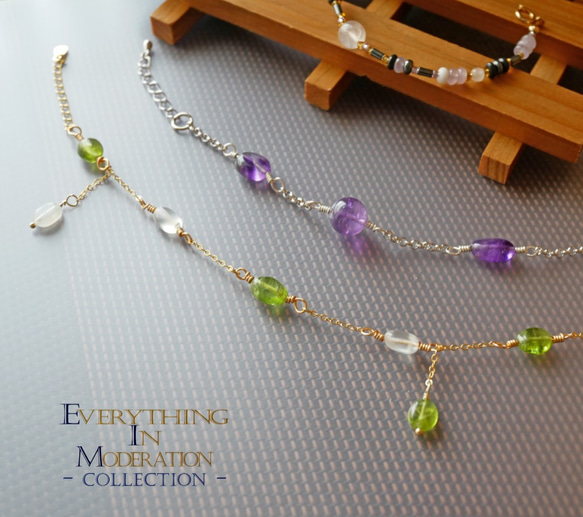 E I M Collection 半寶石專賣天然原礦石設計款天然紫水晶造型手鏈·可訂製 第3張的照片