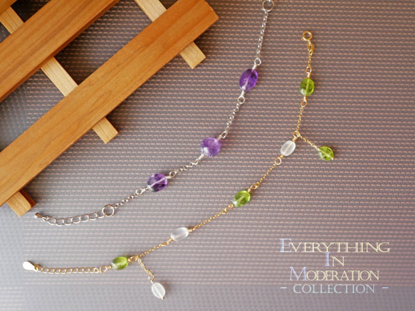 E I M Collection 半寶石專賣天然原礦石設計款天然紫水晶造型手鏈·可訂製 第6張的照片