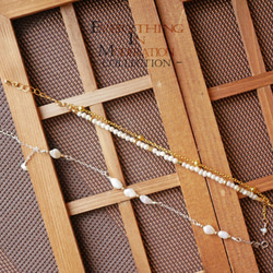 E I M Collection 半寶石專賣天然原礦石設計款淡水珍珠造型手鍊‧純銀配件·可訂製 第9張的照片