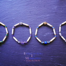 E I M Collection 半寶石專賣天然原礦石設計款ˍmini系列ˍ天然原礦粉水晶/貝殼化石手鍊 第4張的照片