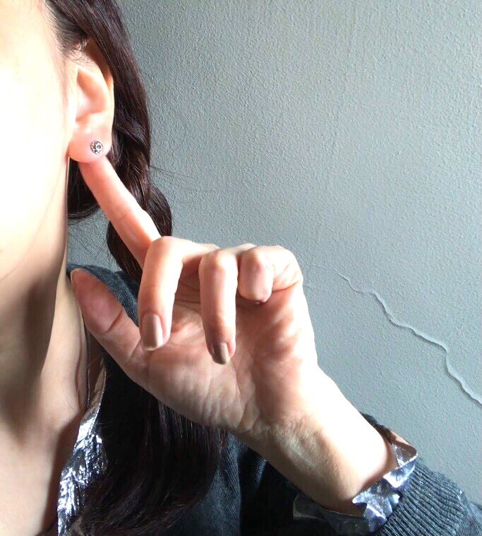 希少P55 希少　マーカサイト　丸型　フランスヴィンテージピアス　片耳1本販売　1本です