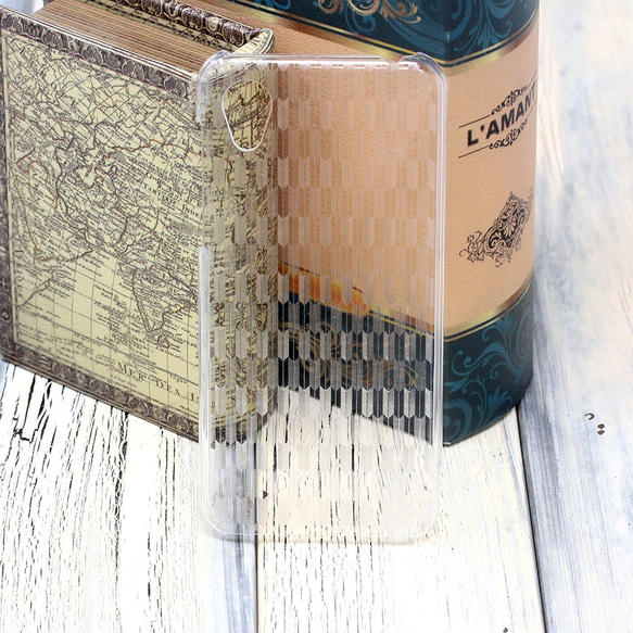 スマホケース 凸凹印刷 クリアケース パターン柄 凹凸柄ケース デコボコ A004L 7枚目の画像