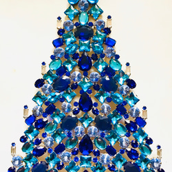 【大サイズ】チェコガラスラインストーン クリスマスツリー チェコガラスの街ヤブロネッツでひとつひとつ手作りで作られている