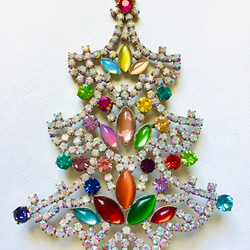 チェコ  ヴィンテージツリー■クリスマスカラー 送料無料】天使 ヴィンテージ チェコ ガラスクリスマスツリー（グリーン）