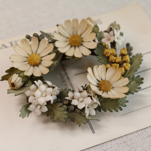 節約 よ*☆様 アンティーク布花リース 手作り 手芸 巾80cm DIY fabric