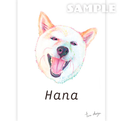 かわいいうちの子　ペットの似顔絵（顔のみ）オーダーメイド 3枚目の画像