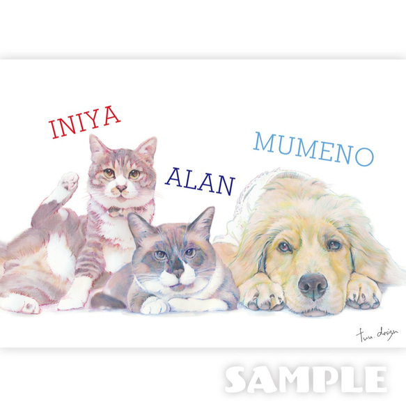 みてみてうちの子 ペットの似顔絵(犬・猫・うさぎ等)オーダー みてみてうちの子 ペットの似顔絵(犬・猫・うさぎ等)オーダー