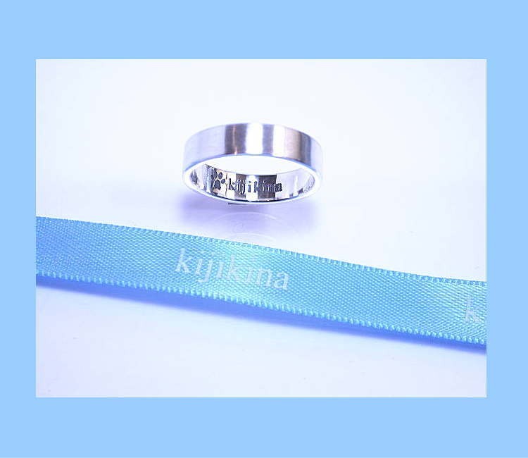 kk-4m　シルバー925　足跡リング　ヘアーライン仕上げ「ワイルドキャット」