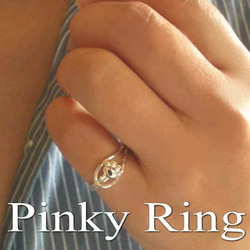 シルバー925 猫の足跡・ピンキーリング　「永遠」　ynt-5 2枚目の画像