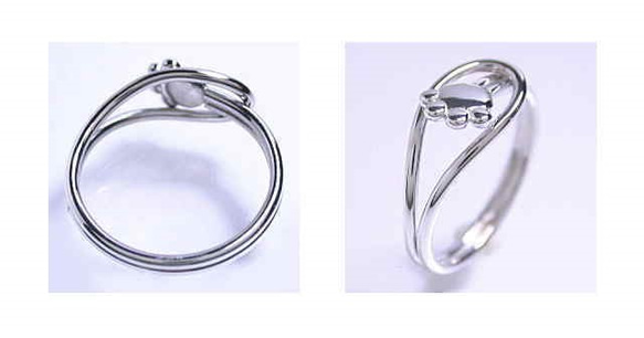 シルバー925 猫の足跡・ピンキーリング　「永遠」　ynt-5 4枚目の画像