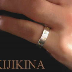 kk-4gp 猫の足跡リング" 幸せを刻むピンクゴールドの足跡" 3枚目の画像