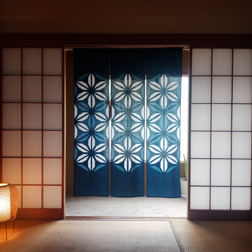 銀座たくみ　麻製✳︎藍染の暖簾 誠実 銀座たくみ ショップ 麻製✳︎藍染の暖簾オンライン その他