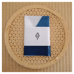「毘沙門亀甲」 藍染め 絞り 手ぬぐい 33×90cm コットン100% 3枚目の画像