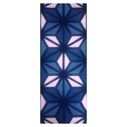 「麻の葉」　藍染め　絞り　手ぬぐい　33×90cm　コットン100% 1枚目の画像