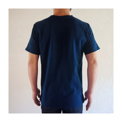 藍染め　無地　ポケットTシャツ　コットン　１００％ 4枚目の画像