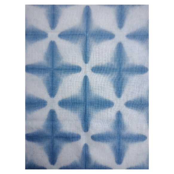 藍染め　絞り　手ぬぐい　33×90cm　コットン100% 2枚目の画像