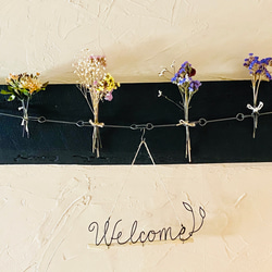 流木とワイヤーのwelcome sign♫ワイヤークラフト 7枚目の画像