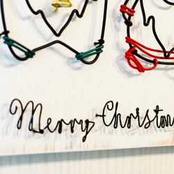 『クリスマス2024』サンタとトナカイのワイヤーパネル 7枚目の画像