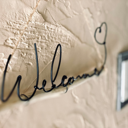 流木とワイヤーのwelcome sign♫(ウェルカムサイン)ワイヤークラフト