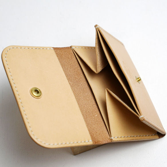 ミニマルウォレット 角が丸いタイプ 財布 ウォレット シンプル ミニマル ヌメ革 レザー コンパクト ミニ EDC 4枚目の画像