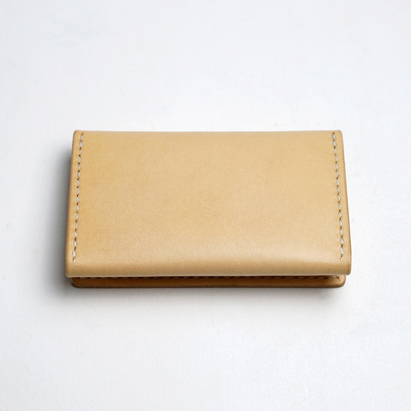 ミニマルウォレット 角が四角いタイプ 財布 ウォレット シンプル ミニマル ヌメ革 レザー コンパクト ミニ EDC 2枚目の画像